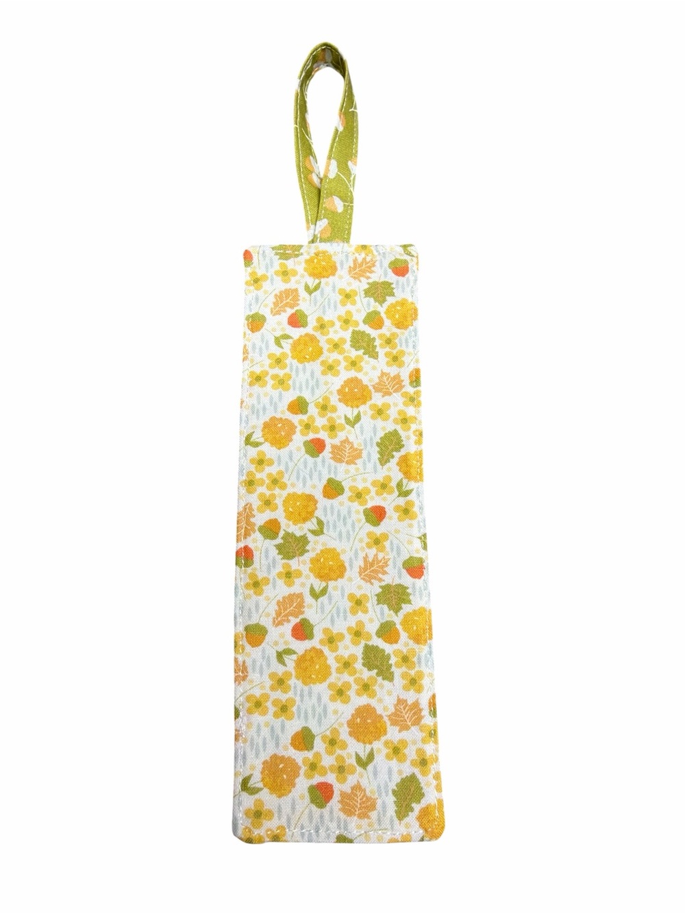 Hand Crafted Reversible Fabric Bookmark Print 7” x 2.5”